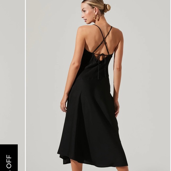 ASTR The Label Black Gaia Midi Dress - Size M - Picture 3 of 4